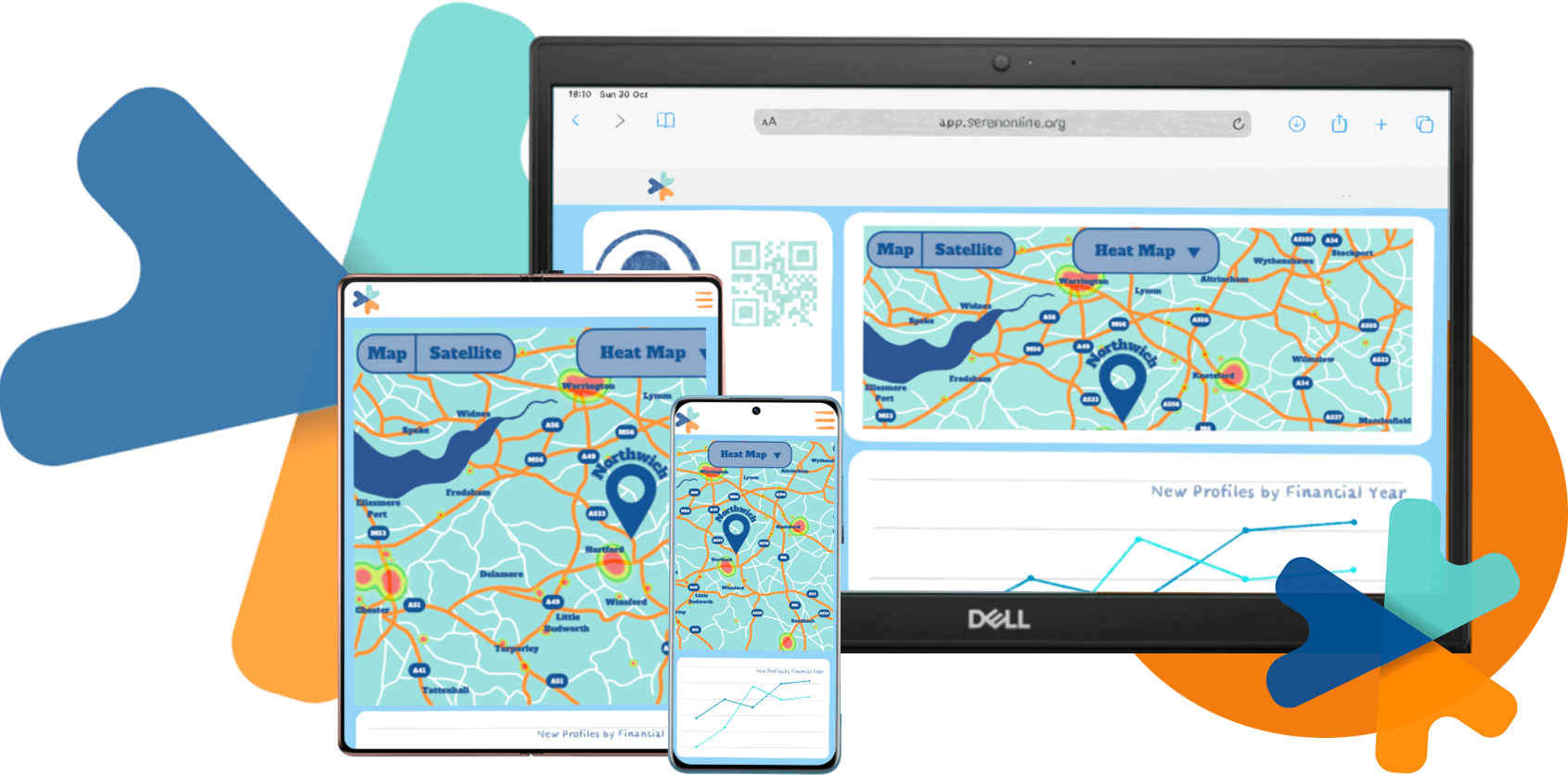 Seren displayed across desktop, tablet and mobile devices